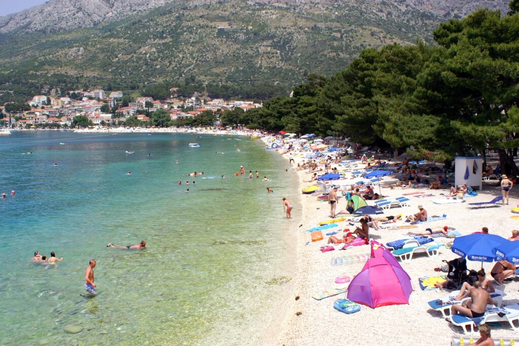 Nikolina beach, Baška Voda, Makarska, Croatia