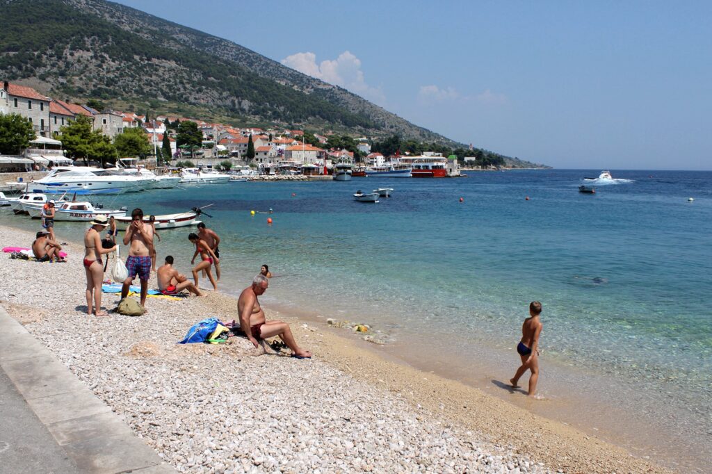 Riva beach, Bol, Brač, Croatia