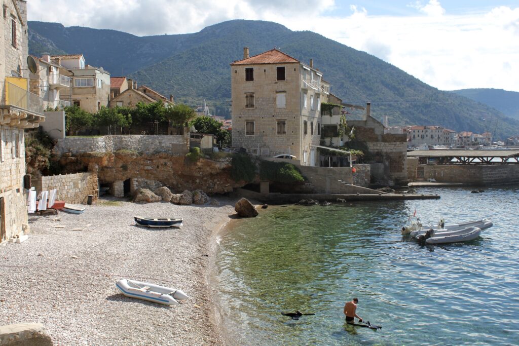 Bjažićovo beach, Komiža, Vis, Croatia