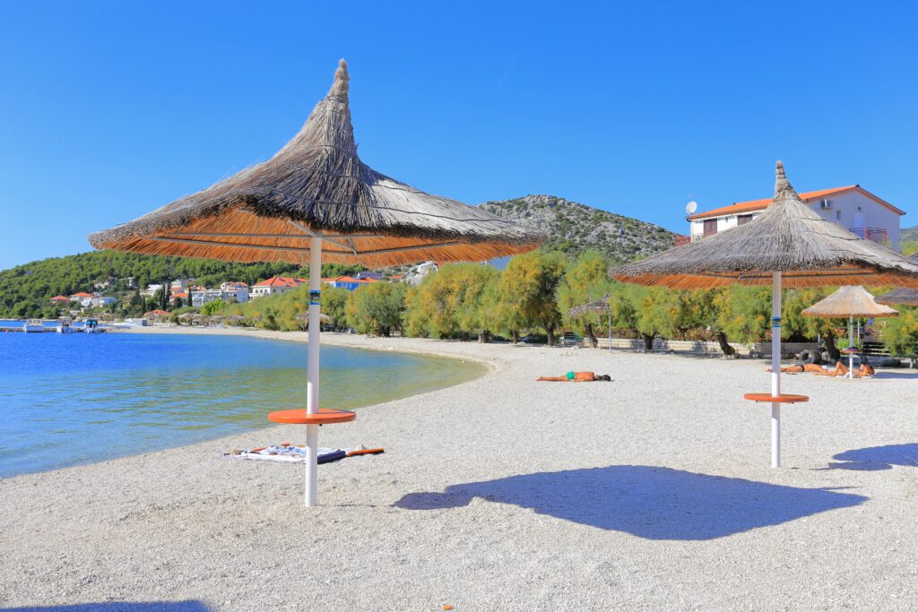 Vranjica beach, Seget Vranjica, Trogir, Croatia